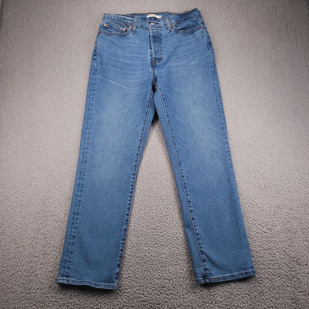 LEVIS Jeans Size 31 Wedgie Straight High Rise Button Fly Stretch Denim